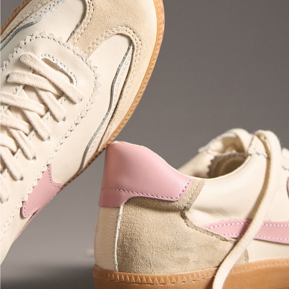 Dolce Vita Notice Sneakers Cream and Pink - Picture 3 of 6